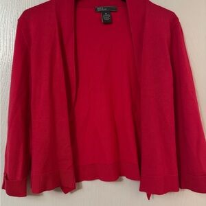 89th & Madison Pink Quarter Sleeve Cardigan Size Medium